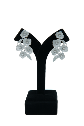 Floral Stone Drop Earrings for Women